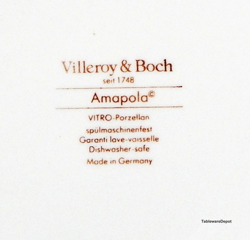 Villeroy & Boch AMAPOLA: Set(s) of 2 Salad Plates, Poppies, Germany - Picture 3 of 3