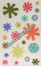 Mrs Grossman's SHEER FLOWERS power Colorful Stickers