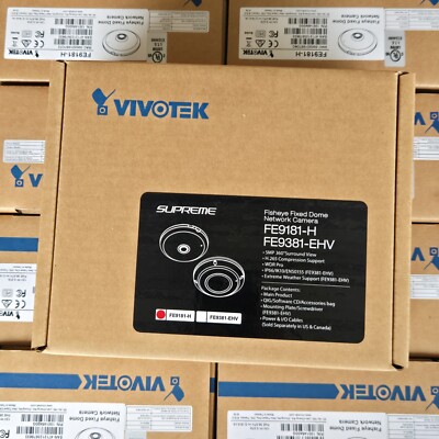 Vivotek FE9181-H Fisheye Fixed Dome Network Camera 360 Degree WDR PRO New