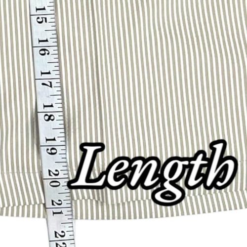 Haggar Seersucker Khaki Stripe Shorts MENS 40 (10" inseam) Expandable Waist EUC - Picture 12 of 16