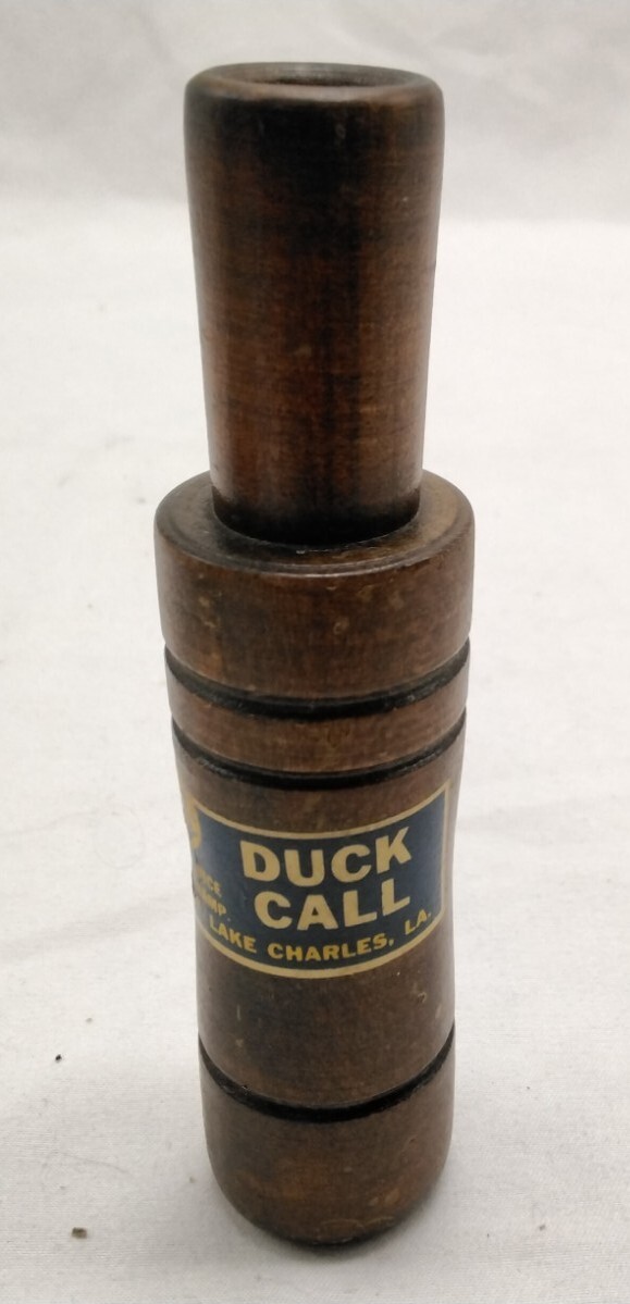 Vtg Wooden Faulk's Lake Charles LA WA-11 Twice Int'l Champ Duck Call