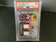 2020 PANINI LEGACY JALEN HURTS #FDJH FUTURES DUAL PATCH AUTO /35 PSA 9