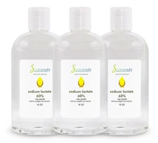 SODIUM LACTATE 60% USP Pure Natural Preservative 48 OZ (3 X 16 OZ)