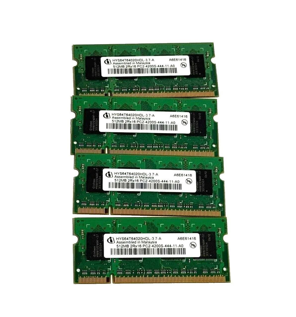 Capacidad de 512 MB por Módulo DDR2 SDRAM ordenador 2 GB de capacidad total de memoria (RAM)