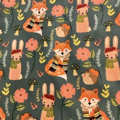 Woodland Animals Drawstring Pouch Bag