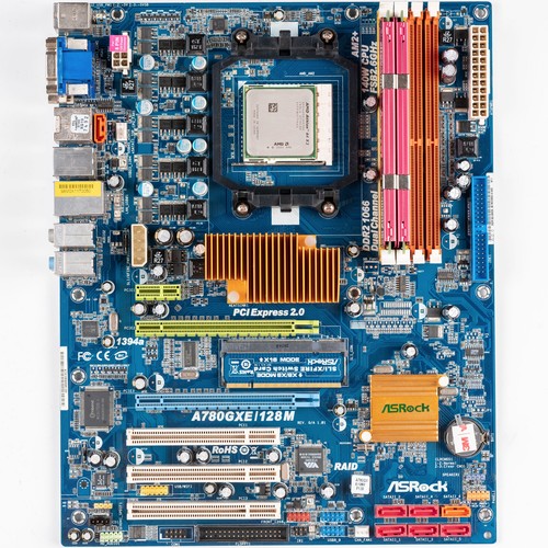 ASRock A780GXE/128M AM2+ ATX Motherboard DDR2 AMD 780GX Athlon 64 Windows XP