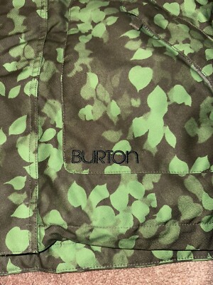 Burton Snowboard Ski Camo Dryride Jacket Size Medium WB Ginger JK