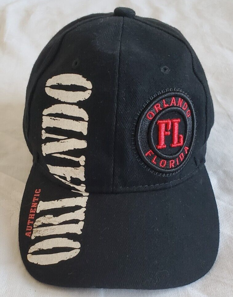Ballcap Hat Authentic ORLANDO Florida Adjustable Alys Trading Snapback Black Red