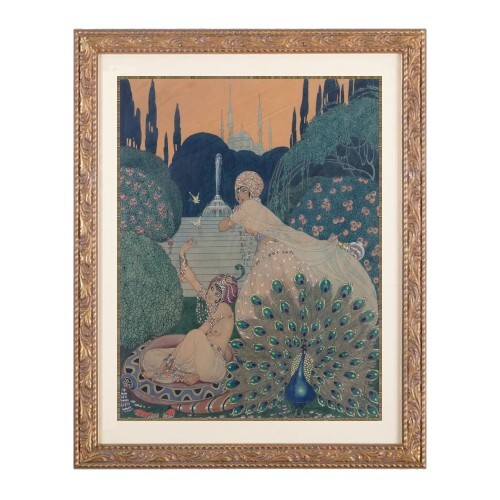 Gerda Wegener - 'Two Figures and a Peacock' Poster (11.7" x 16.5") - Picture 3 of 3
