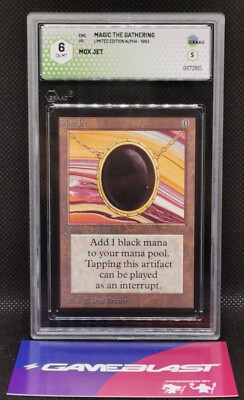 MTG | Mox Jet |Limited Edition Alpha | Graded 6 EX-MT Reserved