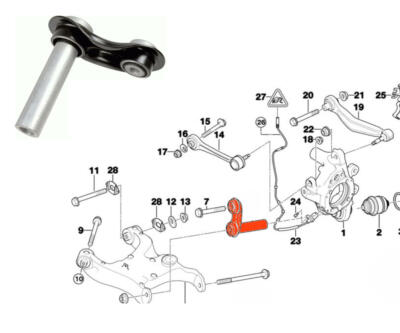 BMW 5 6 7 Serie X5 Z8 E39 E60 Meyle POSTERIORE braccio di controllo Collegamento INTEGRALE 3163332101