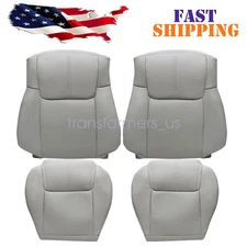 For 2006-2010 Jeep Commander DRIVER / PASSENGER Bottom / Top Leather Cover Gray