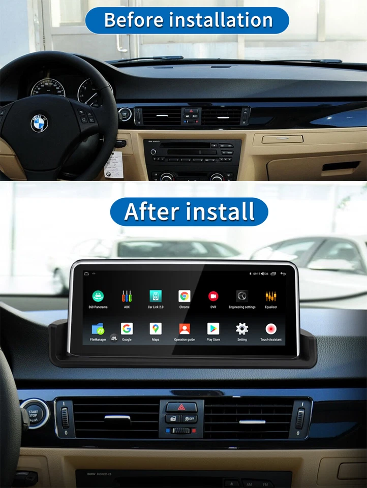 Android 13 Autoradio 64GB Carplay GPS SAT 4G für BMW 3er E90 E91 E92 iDrive LHD - Bild 4 von 4