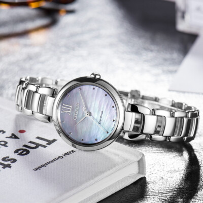 Citizen L Eco-Drive EM0530-81D Blue Analog Stainless Steel Solar