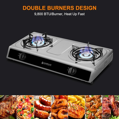 Camplux Portable Gas Cooktop 3 Burners Propane LPG Camping Stove Stand Outdoor - Picture 39 of 54