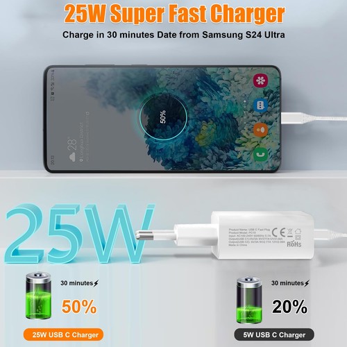 25W Chargeur Rapide pour Apple iPad Pro 12.9 11 10.2 9.7iPad Air 2 3 4 5iPad ... - Photo 3 sur 7
