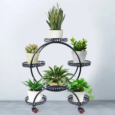 6 Tier Metal Plant Stand Outdoor Indoor Flower Pot Rack Display Shelf Garden  US
