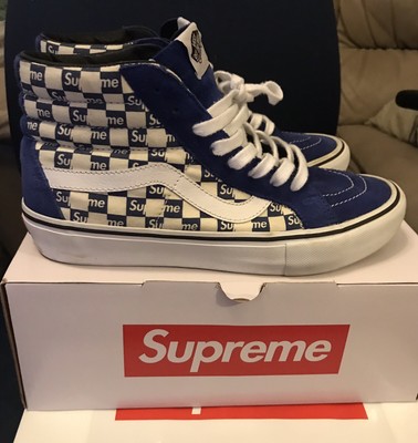 supreme vans blue checkered