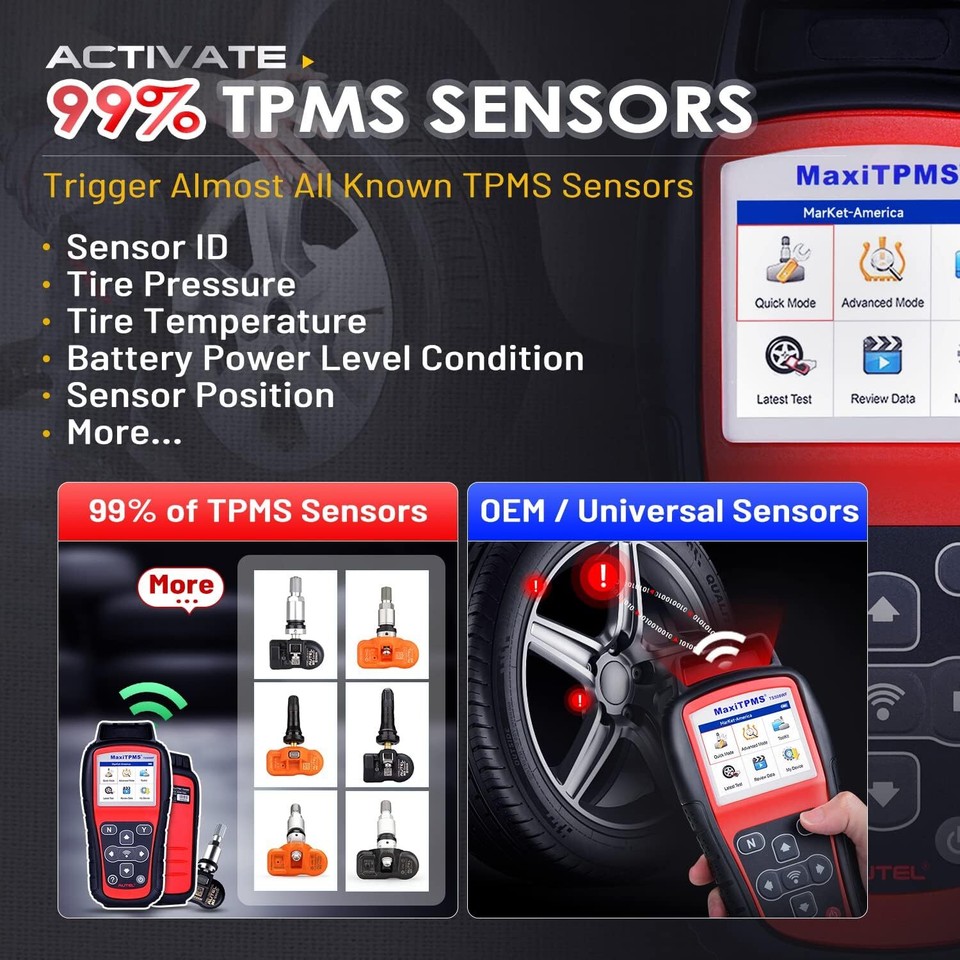 Autel Tpms Machine Autel MaxiTPMS TS508WF Tire Pressure Monitoring System TPMS Relearn ...