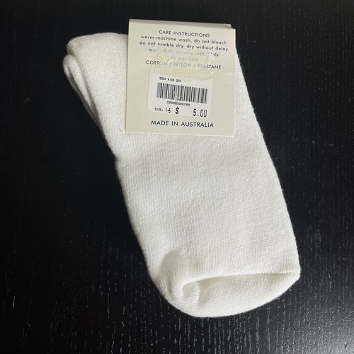 Vintage 90s FILA Kids Size 1-8 White Quarter Socks Unisex Deadstock/Unworn - Picture 3 of 3