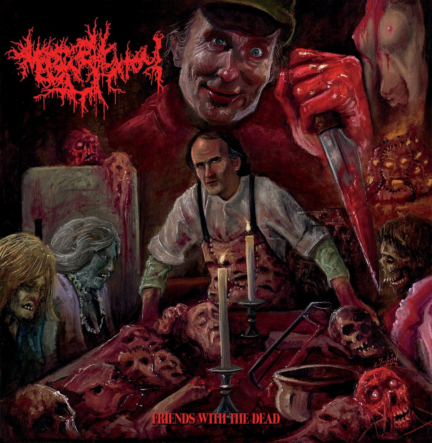 Mortuary Ghoul - Friends With The Dead 12" / LP (2024, Blood|BONE) Death Metal