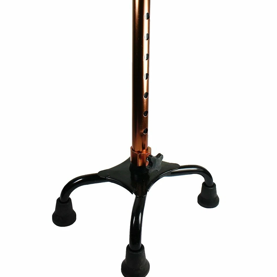 Bastón Cuádruple Base Pequeña Bariátrico 300 lb Ayuda para Caminar Movilidad Médica Ajustable Foto 2 de 3