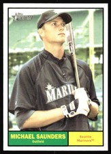 2010 Topps Heritage Michael Saunders #419 Seattle Mariners