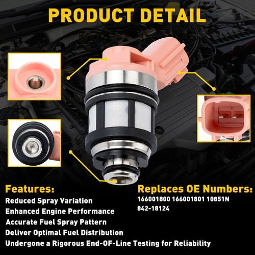 6x Fuel Injectors For Nissan Xterra Quest Mercury Villager Frontier QX4 JS23-4 - Picture 6 of 8
