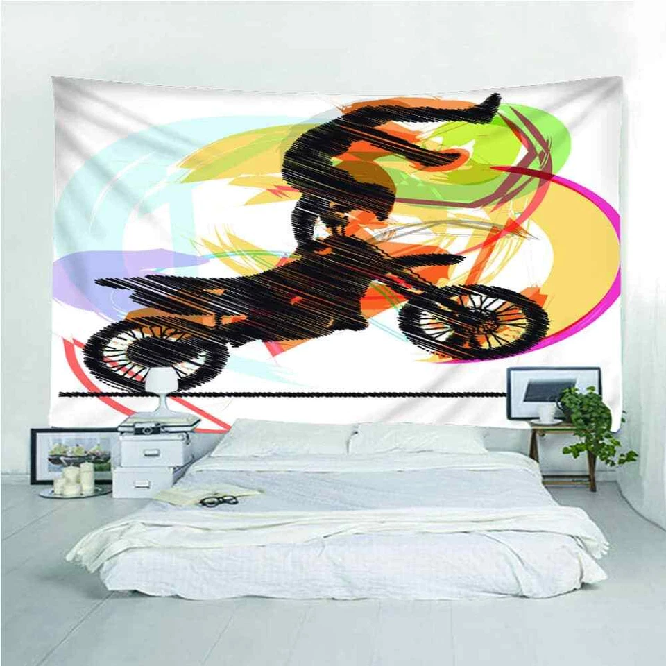 Stone Green Circle Wheel 3D Wall Hang Cloth Tapestry Fabric Decorations Decor - Image 3 of 4