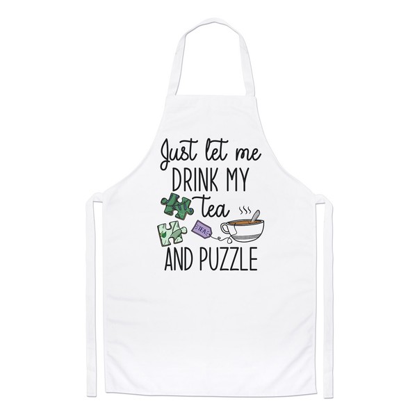 Nur Let Me GeträNk My Tee Und Puzzle Koch SchüRze Puzzler Introvert Kochen-image