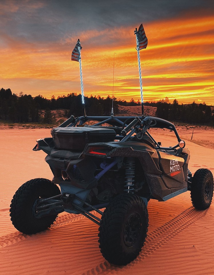 KEMIMOTO 1PC LED Whip Light Spring Base Flag Pole Mount Quick Release ...