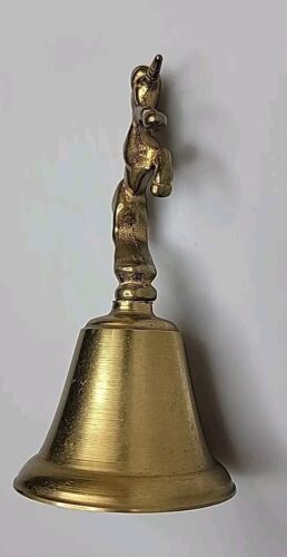Vintage Brass Unicorn Bell 5" Tall Mythical Creature Fantasy MCM - Picture 4 of 6