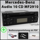 Genuine Mercedes Audio 10 CD MF2910 CD R Alpine Becker Car Stereo 1 DIN 12V Set