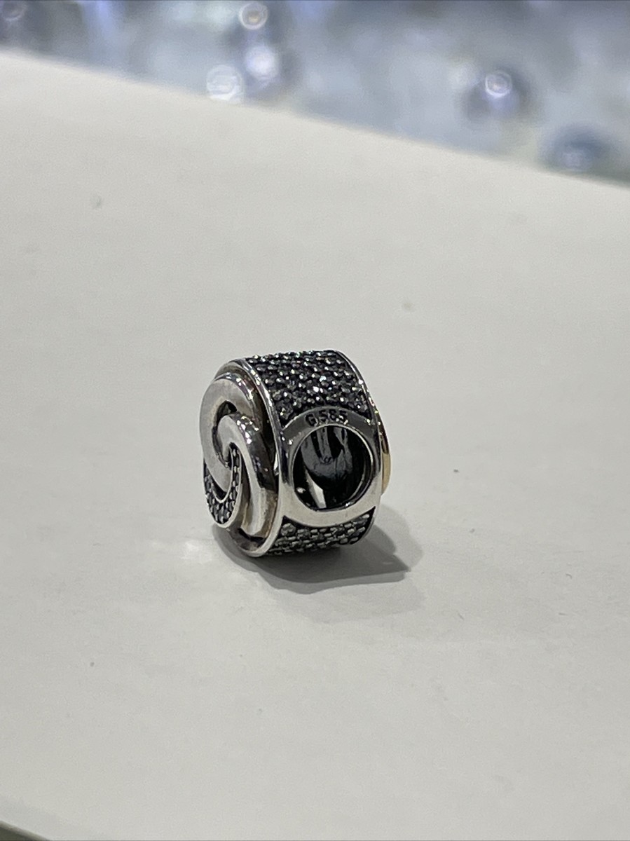 Authentic Pandora Silver & 14K Interlinked Circles CZ Bead Authentic Pandora Silver & 14K Interlinked Circles CZ Bead