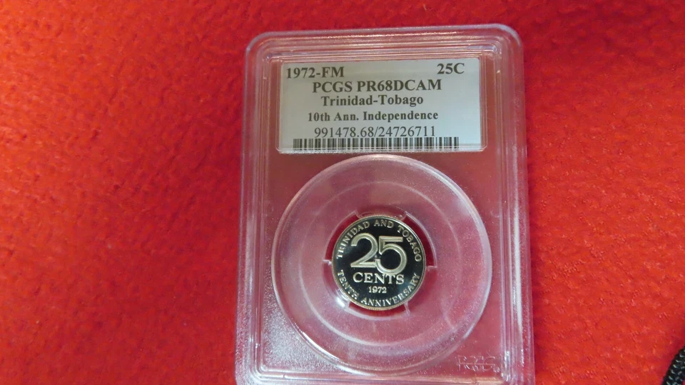 1972 fm Trinidad Tobago 10º Aniversario Independencia Población de 1 25 centavos Foto 3 de 4