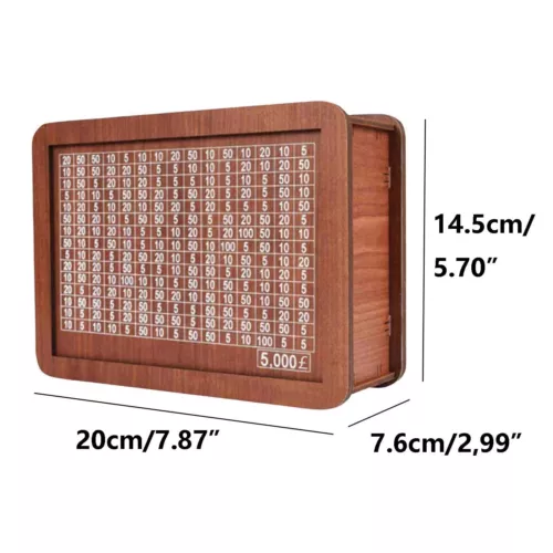 Wooden Piggy Bank Cash Box Money Bank With Counter Money Saving Challenge Box - Picture 11 of 24