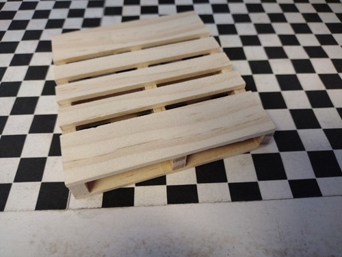 Lote # 17 palet de madera para escalas 1:20 palet tamaño 3.5"" x 4"" x 1/2"" totalmente nuevo - Imagen 2 de 12