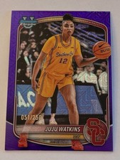 2025 BOWMAN MEGA BOX CHROME PROSPECTS 96 JUJU WATKINS PURPLE REFRACTOR /250