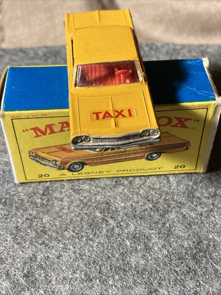 Matchbox Lesney Made In England Chevrolet Impala Taxi With Original Box - Image 2 of 4