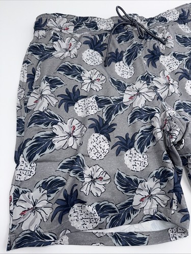 $ 86 Fisch Hippie Herren Palaver 8" Volley gefütterte Badeshorts-Blumen anthrazit-Large - Bild 2 von 9