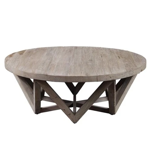 Uttermost Kendry Coastal Elm Wood Coffee Table in Natural Finish - Picture 1 of 7