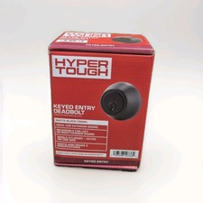 Hyper Tough Matte Black Metal Modern Keyed Entry Single Cylinder Door Deadbolt