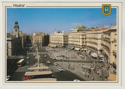 AK Madrid Puerta del Sol. 1998 versendet. 3 Scans