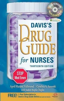 Davis's Drug Guide for Nurses + - Paperback, by Vallerand PhD RN - Acceptable