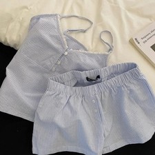 Women s 2 Piece Pajama Set with Cute Floral Print Short Sleeve Top and Cozy Elas