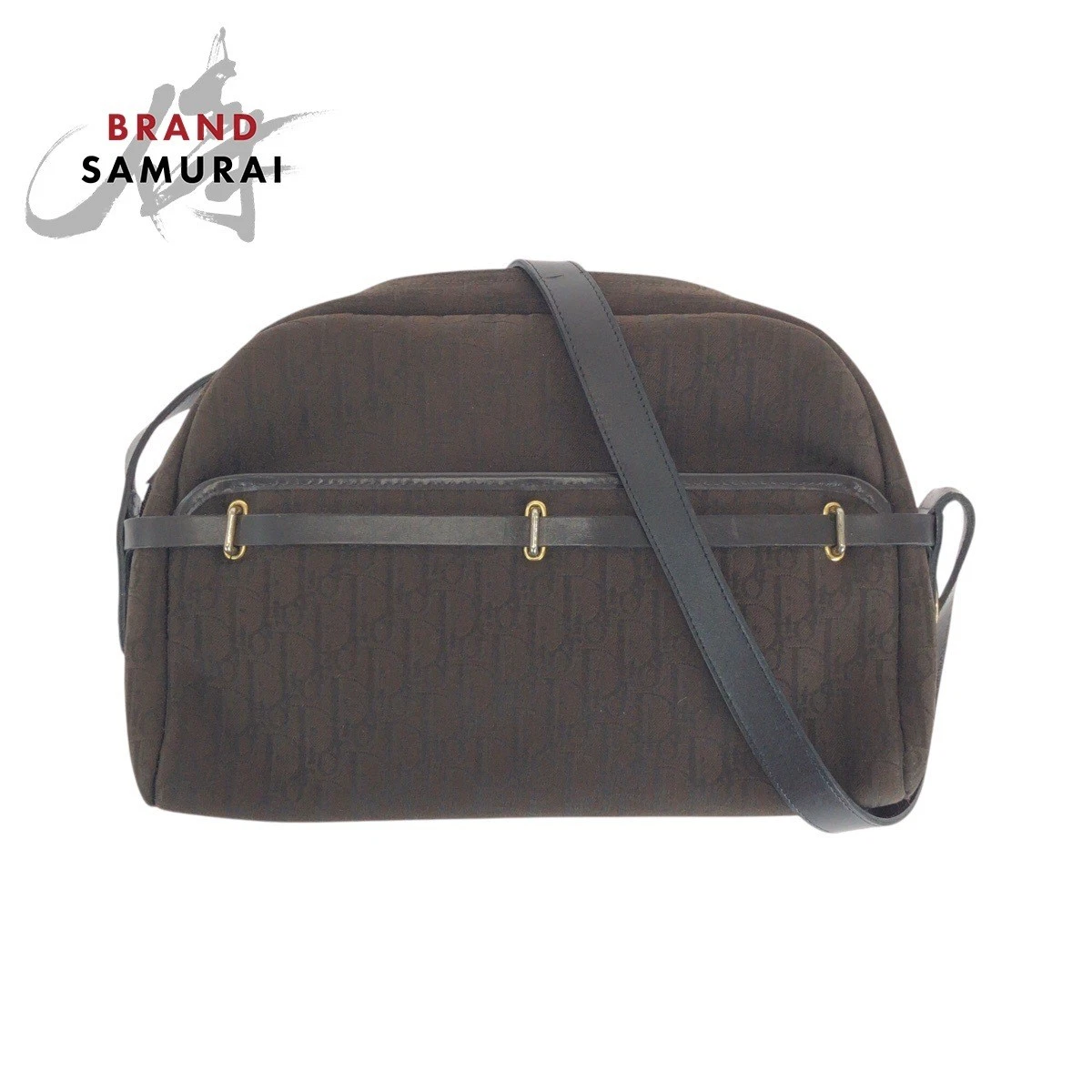 Beauty Dior Trotter marron ferrures métal doré toile sac bandoulière diagonale femme