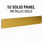 Metallic Gold 1U Rack Panel – 19” Steel Faceplate – Custom Finishes!