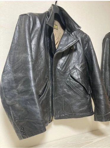 Mid 1940s Windward Horsehide D Pocket Motorcycle/Aviator Jacket - Picture 3 of 24