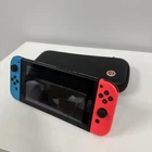 Nintendo Switch Console 32gb V2 Improved Battery + Case + Blue & Red Joy Cons