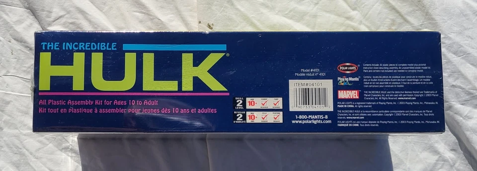 The Incredible Hulk Plastic Model Kit Polar Lights 2003 Marvel Comics New Sealed - Image 2 of 4